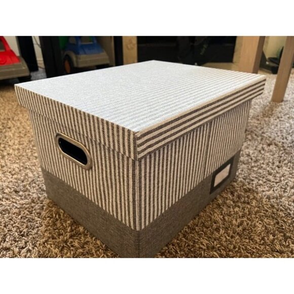 New File Organizer Box - File Box, Filing Box, Decorative File Storage Box - Picture 1 of 2